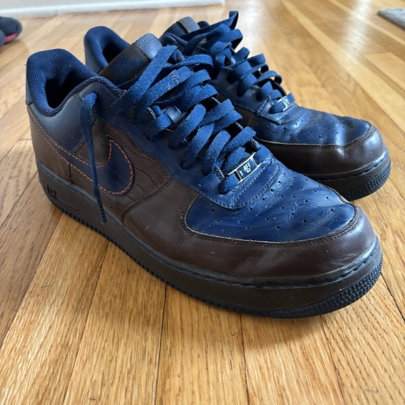 Nike Air Force 1 Barkley Men's Blue/ Brown Sneakers size 12 - Picture 7 of 7